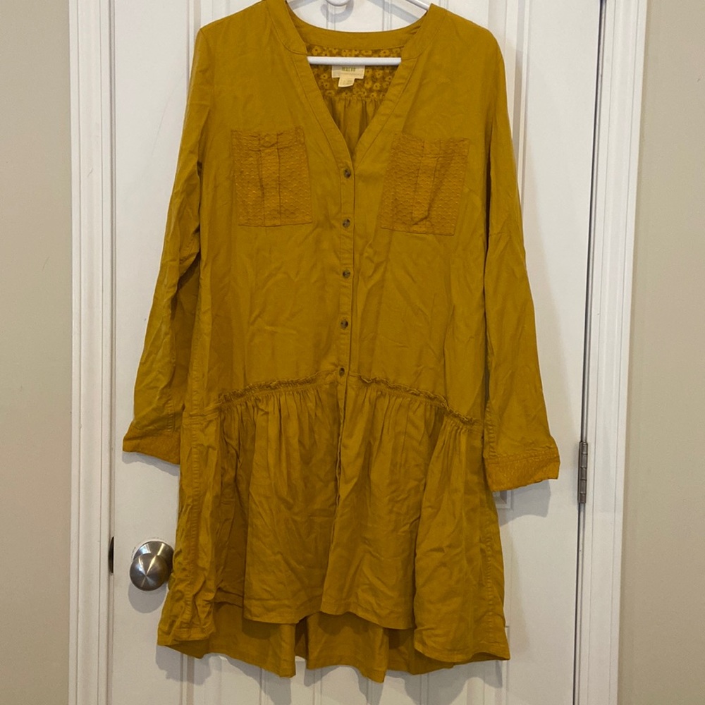Anthropologie Maeve Long Sleeve Dress